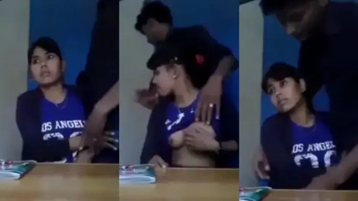 Desi Tution Teacher Enjoying With Student Watch