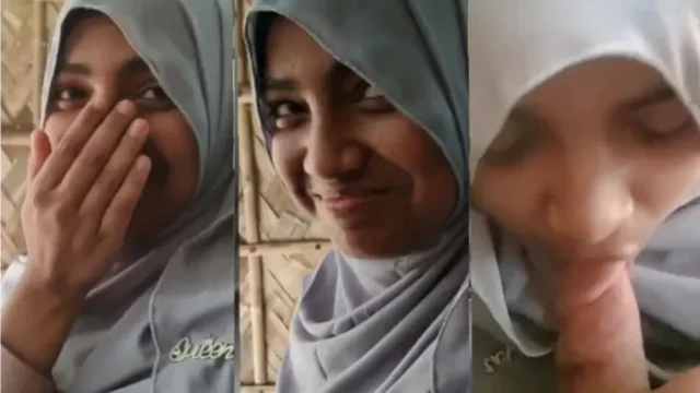 Shy Hijabi College Girl Blowjob to Lover Watch